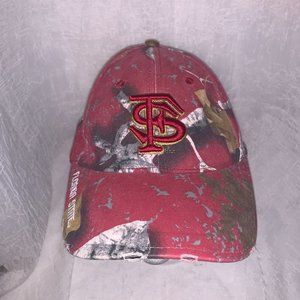 Florida State SEMINOLES Hat Cap, NCAA, Red Camo,